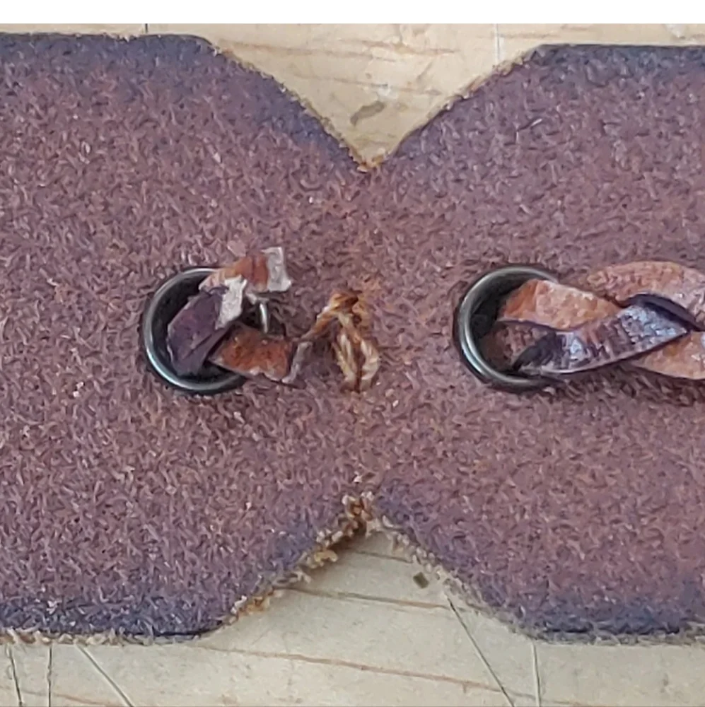 Fossil Tooled Leather Belt Dark Brown Braided Plus 36